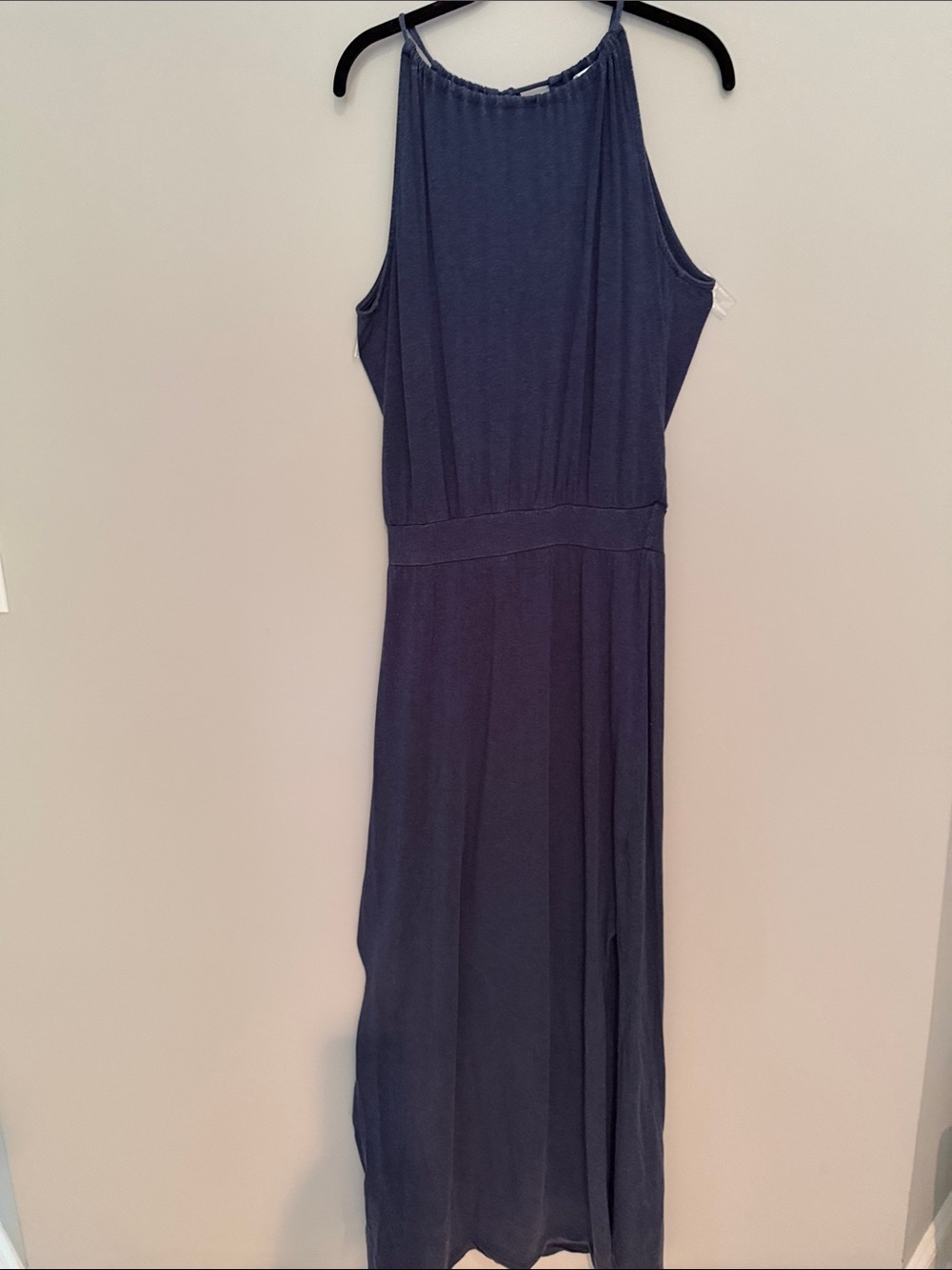 Splendid Navy Blue Halter Maxi Dress